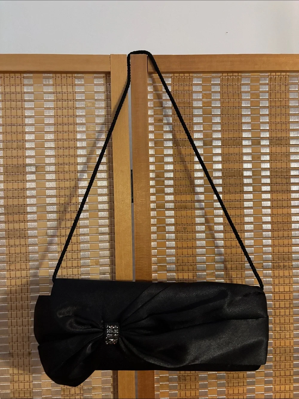 Gunne Sax by Jessica McClintock | Vintage Women’s Black Satin Bow Clutch/Bag